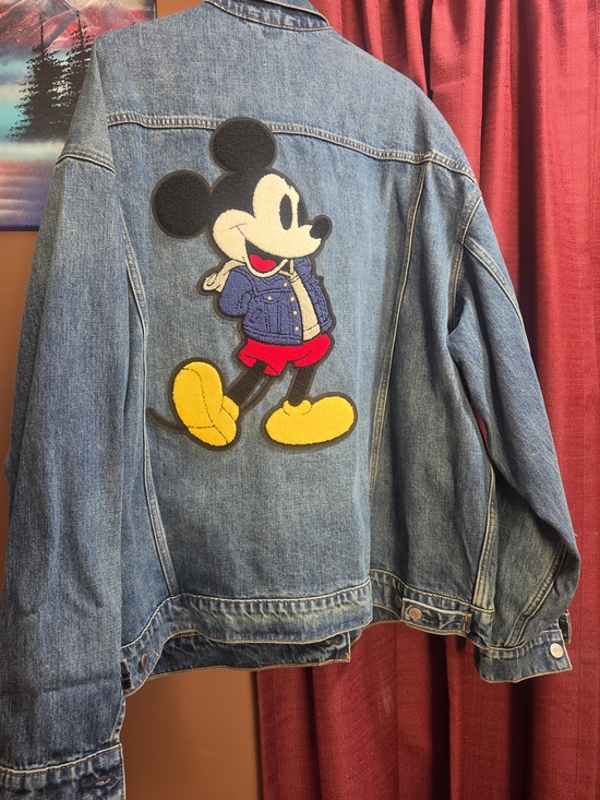GAP Other - GAP Men's Blue Denim Jacket with Mickey Mouse Patches